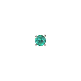 Emerald Prong (Lab Grown) - Threadless End Threadless Ends Buddha Jewelry White Gold 1.5mm
