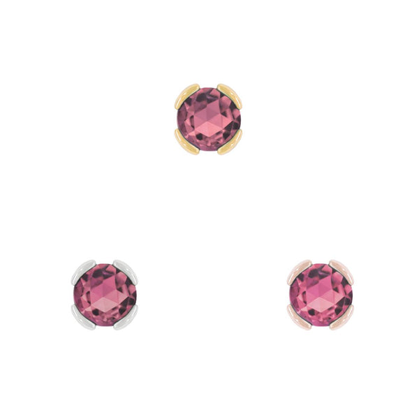 Peekaboo Threadless End with Pink Tourmaline Threadless Ends Buddha Jewelry