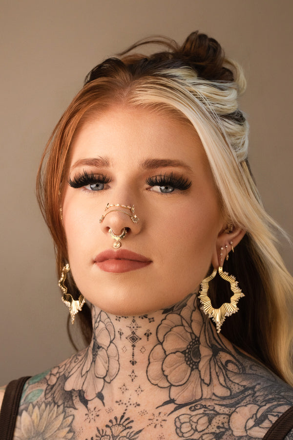 Heartbreaker Gold Plated Earrings with CZ Earrings Buddha Jewelry