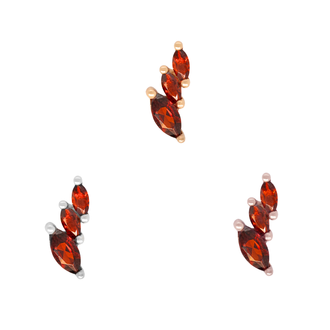 Multiplicity Threadless End with Garnet Threadless Ends Buddha Jewelry