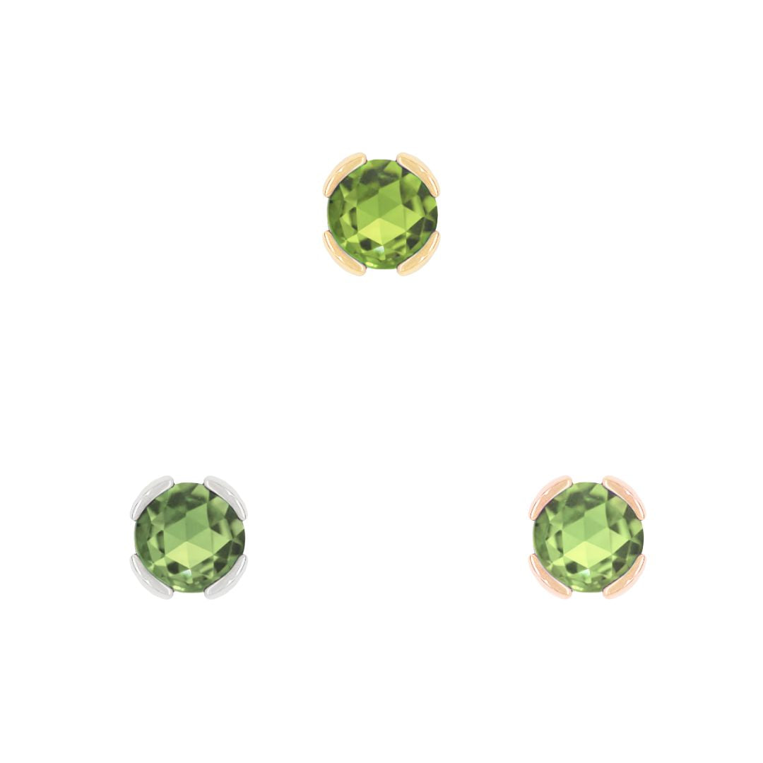 Peekaboo Threadless End with Peridot Threadless Ends Buddha Jewelry