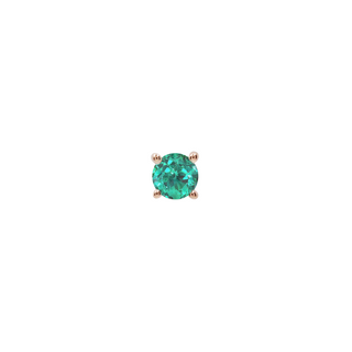 Emerald Prong (Lab Grown) - Threadless End Threadless Ends Buddha Jewelry Rose Gold 1.5mm