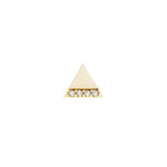 APP-Love Triangle Threadless End with Diamond Threadless Ends Buddha Jewelry 14k Yellow Gold