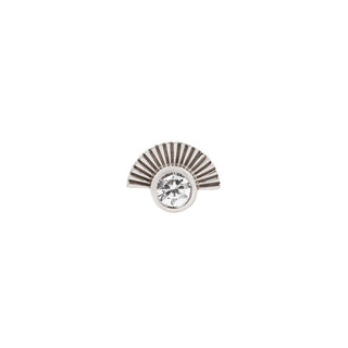 Kahlo - Genuine Diamond Threadless End Threadless Ends Buddha Jewelry White Gold  