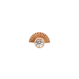 Kahlo - Genuine Diamond Threadless End Threadless Ends Buddha Jewelry Rose Gold  