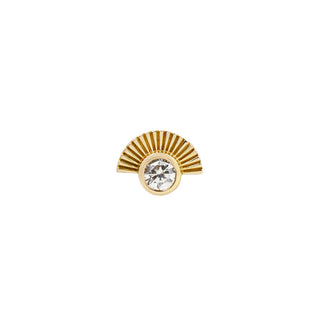 Kahlo - Genuine Diamond Threadless End Threadless Ends Buddha Jewelry Yellow Gold  
