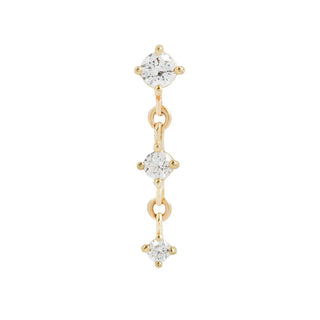 Kiera - CZ - Threadless End Threadless Ends Buddha Jewelry Yellow Gold  