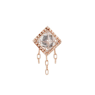 The Hustle - CZ + Chain - Threadless End Threadless Ends Buddha Jewelry Rose Gold  