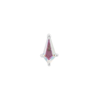 Mini Soho - Kite Cut Mercury Mist Topaz - Threadless End Threadless Ends Buddha Jewelry White Gold  
