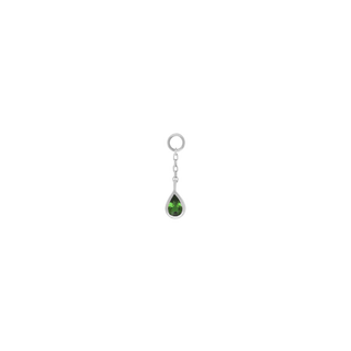 Concorde - Green Tourmaline + Chain - Charm Charms Buddha Jewelry White Gold
