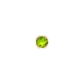 Peekaboo - Peridot - Threadless End Threadless Ends Buddha Jewelry Rose Gold