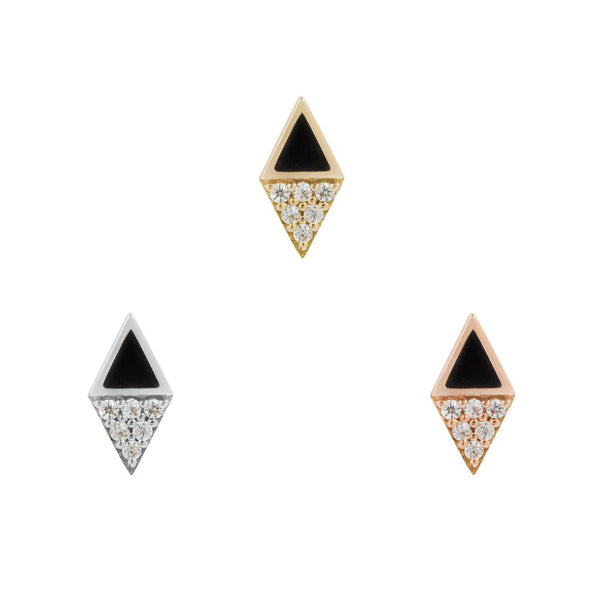 Almost Famous Threadless End with Black Spinel Threadless Ends Buddha Jewelry