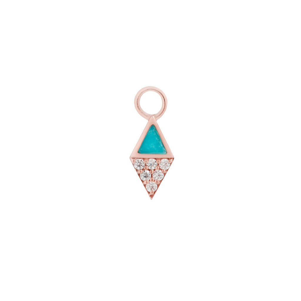 Almost Famous Charm with Turquoise Charms Buddha Jewelry 14k Rose Gold