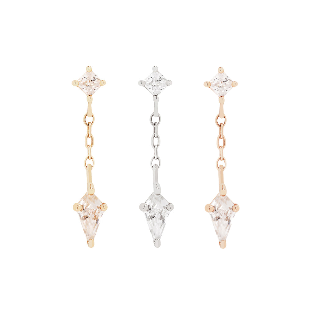 Alum Threadless End with CZ Threadless Ends Buddha Jewelry