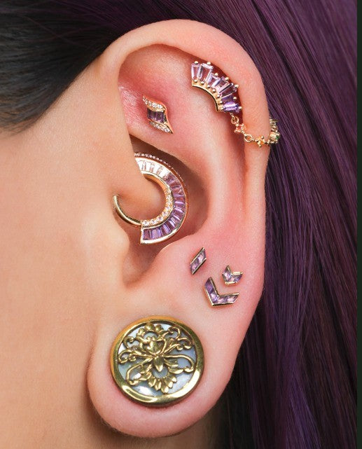 Enlighten Threadless End with Amethyst Ombre Threadless Ends Buddha Jewelry