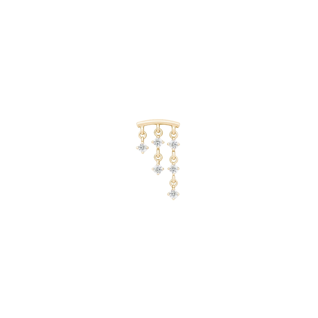 And Beyond Threadless End with CZ Threadless Ends Buddha Jewelry 14k Yellow Gold