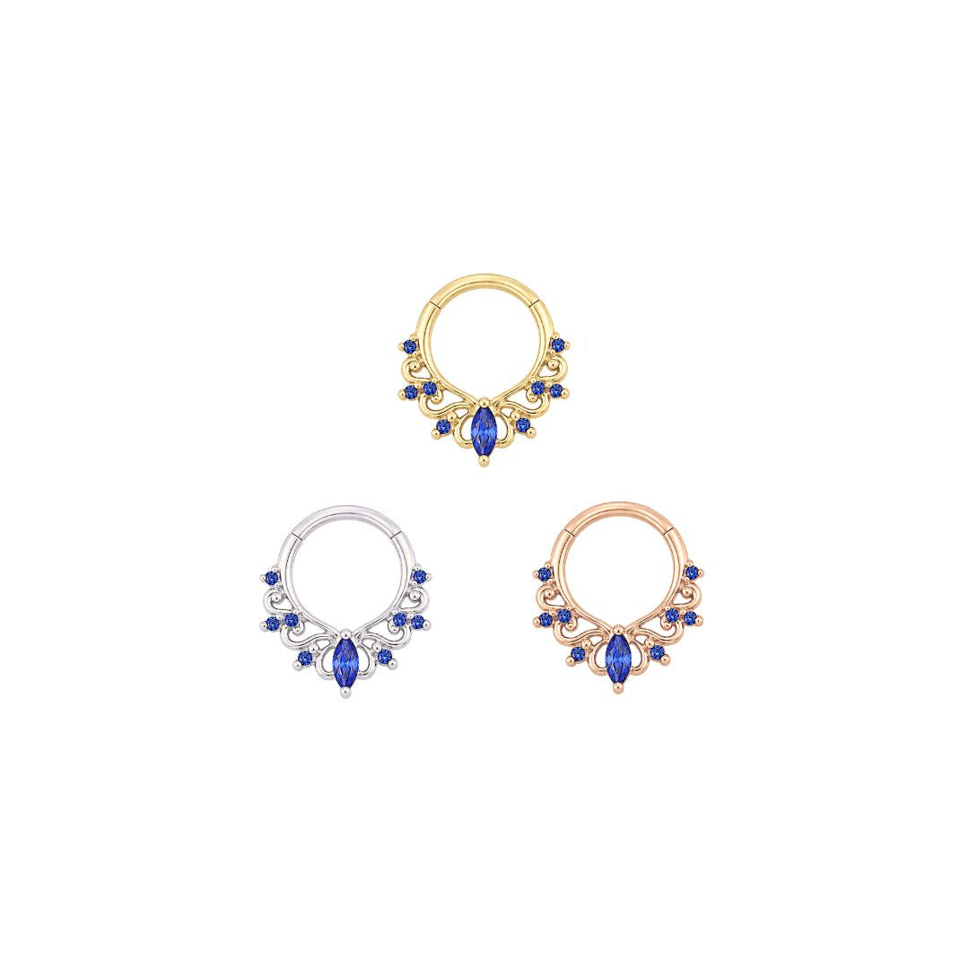 APP-Anoora Clicker with Blue Sapphire (Lab Grown) Clickers Buddha Jewelry