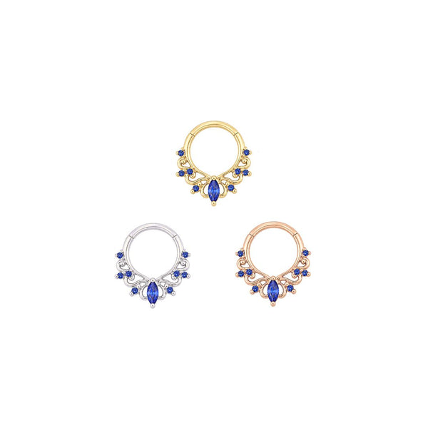 APP-Anoora Clicker with Blue Sapphire (Lab Grown) Clickers Buddha Jewelry