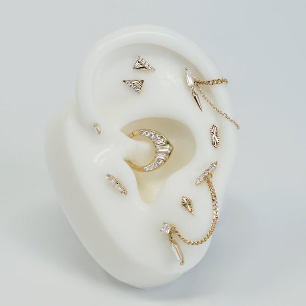 Highlight Threadless End with CZ Threadless Ends Buddha Jewelry