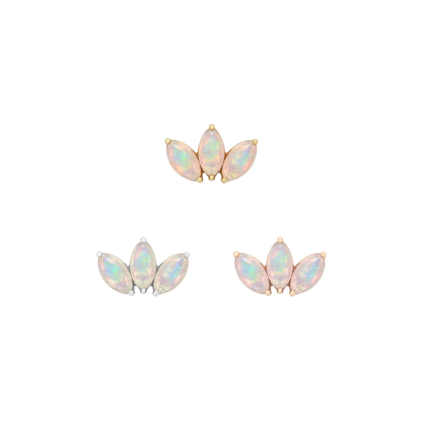 Moet Mini Threadless End with Opal Threadless Ends Buddha Jewelry