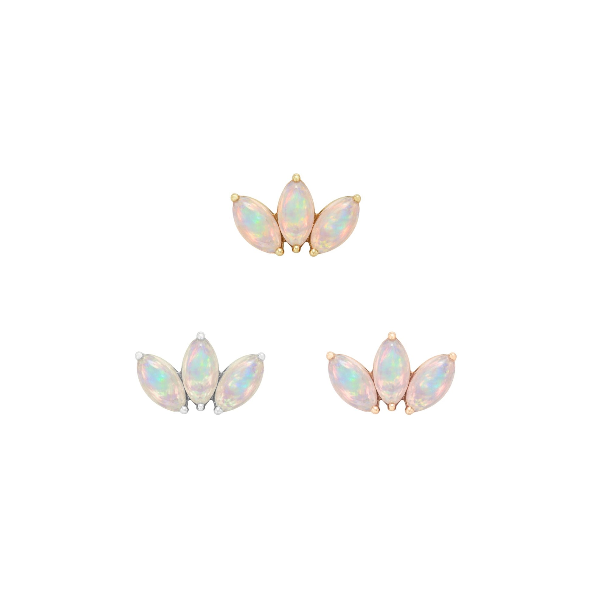 Moet Mini Threadless End with Opal Threadless Ends Buddha Jewelry