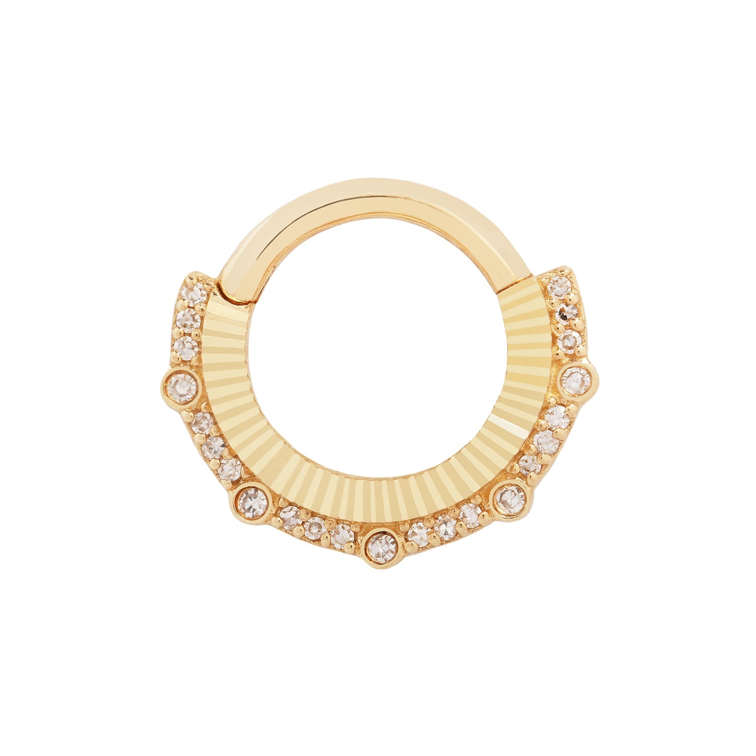 Awaken Clicker with Diamond Clickers Buddha Jewelry 14k Yellow Gold