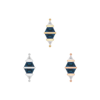 Bang Bang Threadless End with London Blue Topaz Threadless Ends Buddha Jewelry