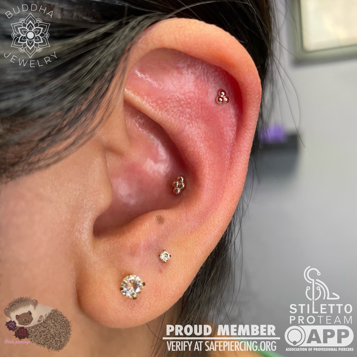 3 Bead Cluster Threadless End Threadless Ends Buddha Jewelry