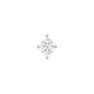 Belle - Diamond - Threadless End Threadless Ends Buddha Jewelry Rose Gold