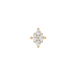 Belle - Diamond - Threadless End Threadless Ends Buddha Jewelry Yellow Gold