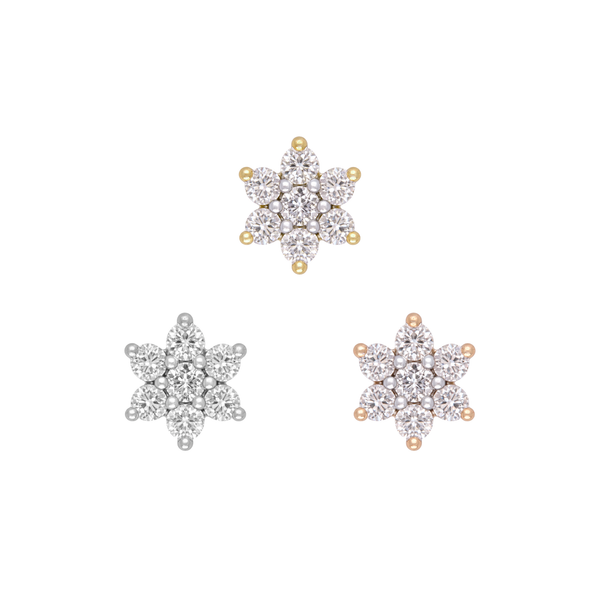 Bloom Threadless End with Diamond