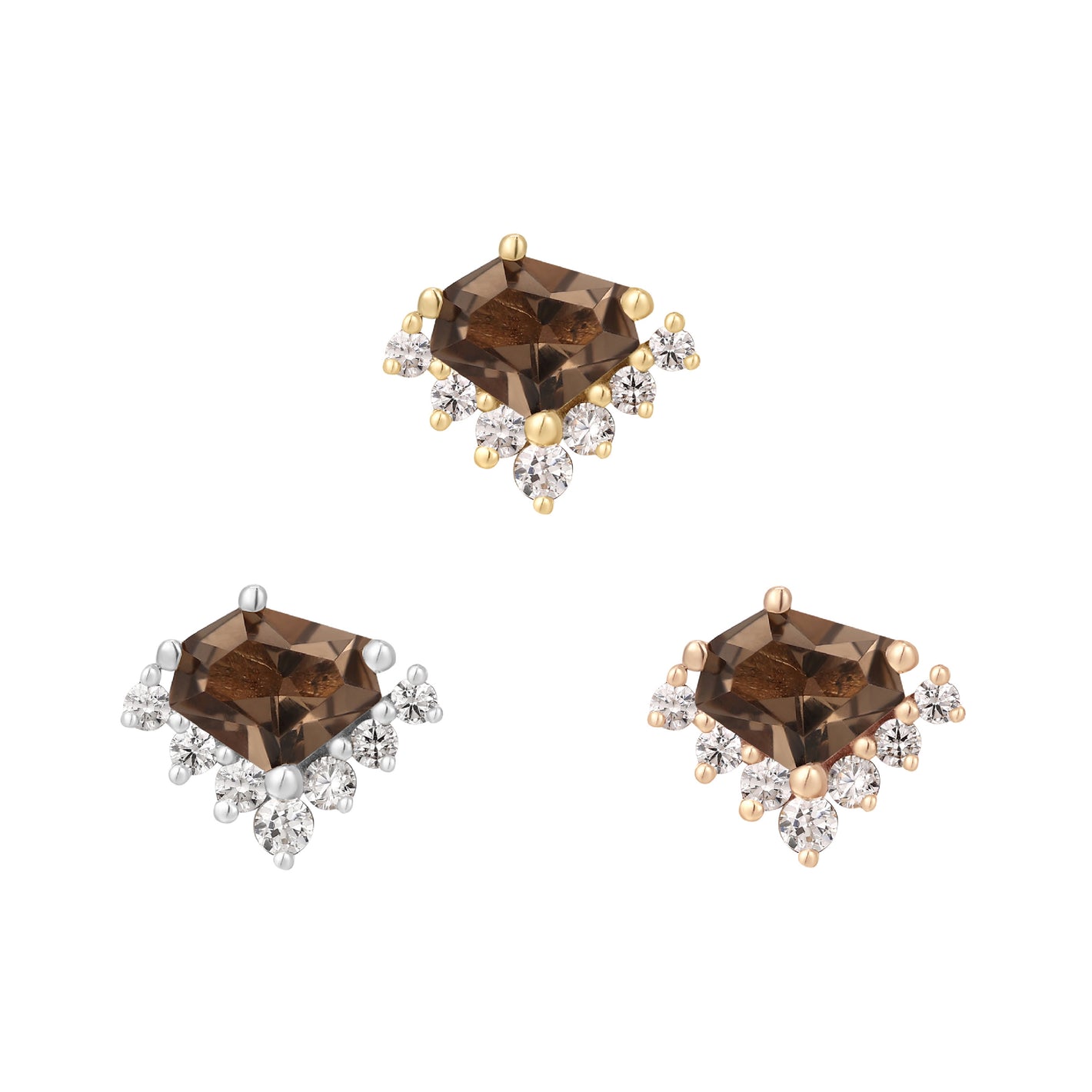 Bones + Honey Threadless End with Smoky Quartz Threadless Ends Buddha Jewelry