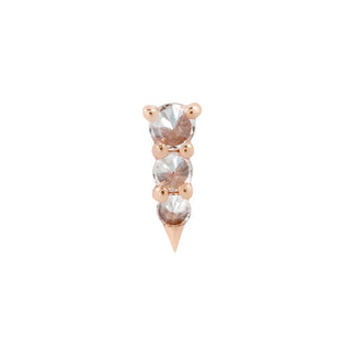 Bowery Reverse Set - CZ - Threadless End Threadless Ends Buddha Jewelry Rose Gold  