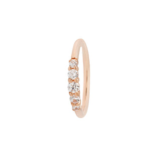Brigitte CZ Seamless Ring Seam Rings Buddha Jewelry Rose Gold 18g 1/4"