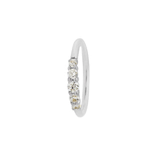 Brigitte CZ Seamless Ring Seam Rings Buddha Jewelry White Gold 18g 3/16"