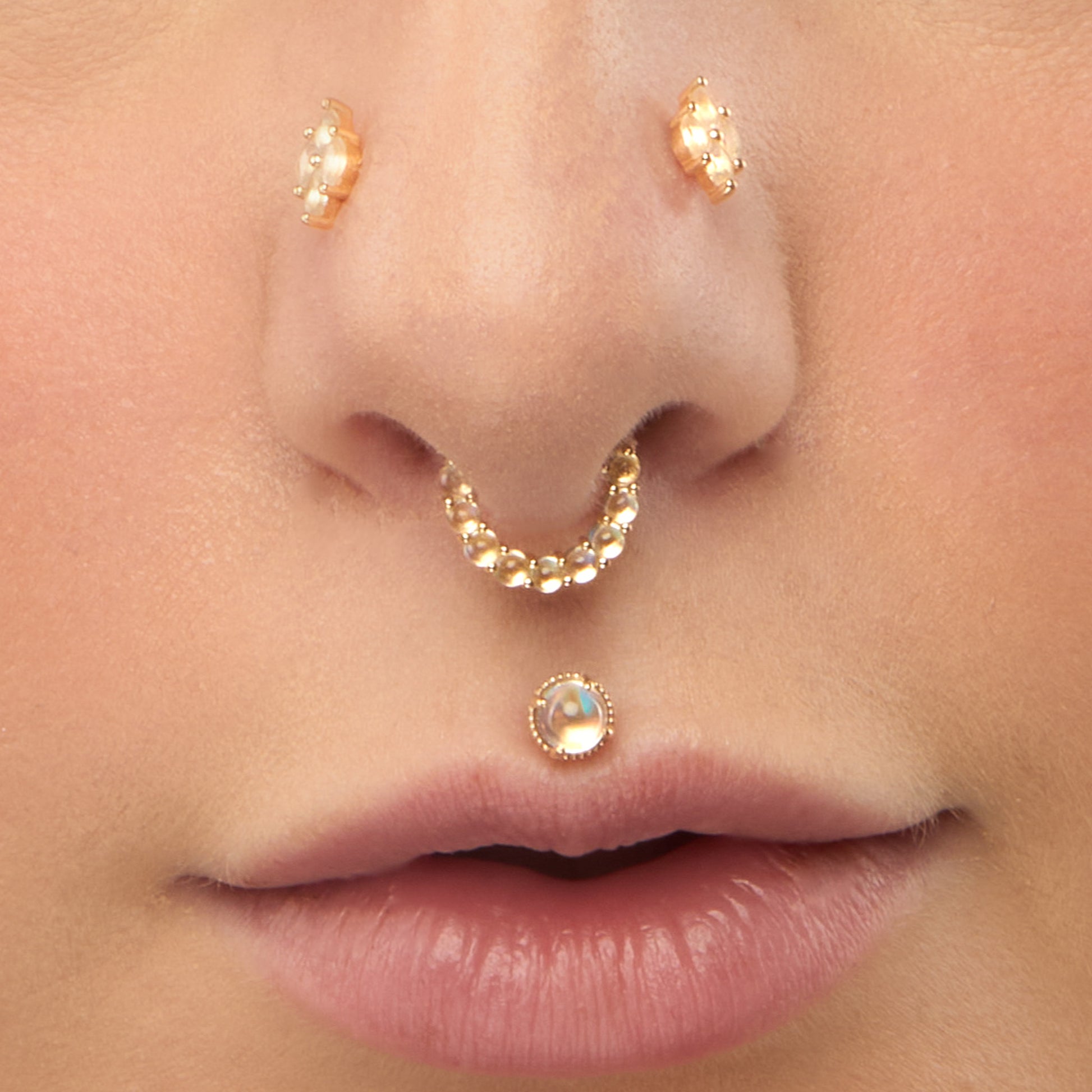 Revel Clicker with Rainbow Moonstone Clickers Buddha Jewelry