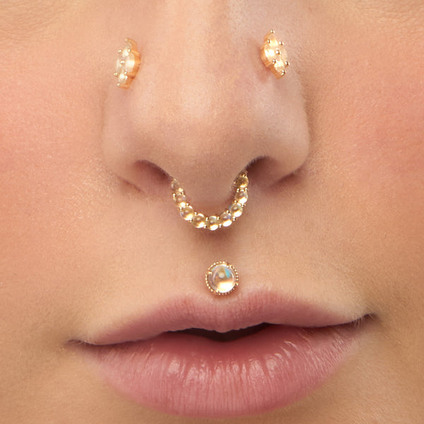 Revel Clicker with Rainbow Moonstone Clickers Buddha Jewelry