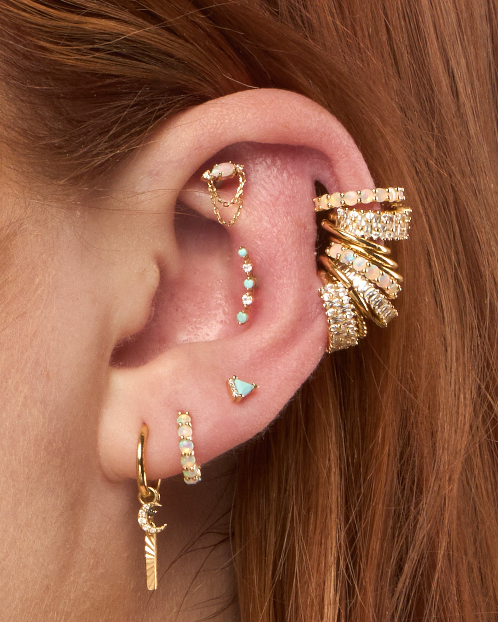 Flow Threadless End with Turquoise Threadless Ends Buddha Jewelry