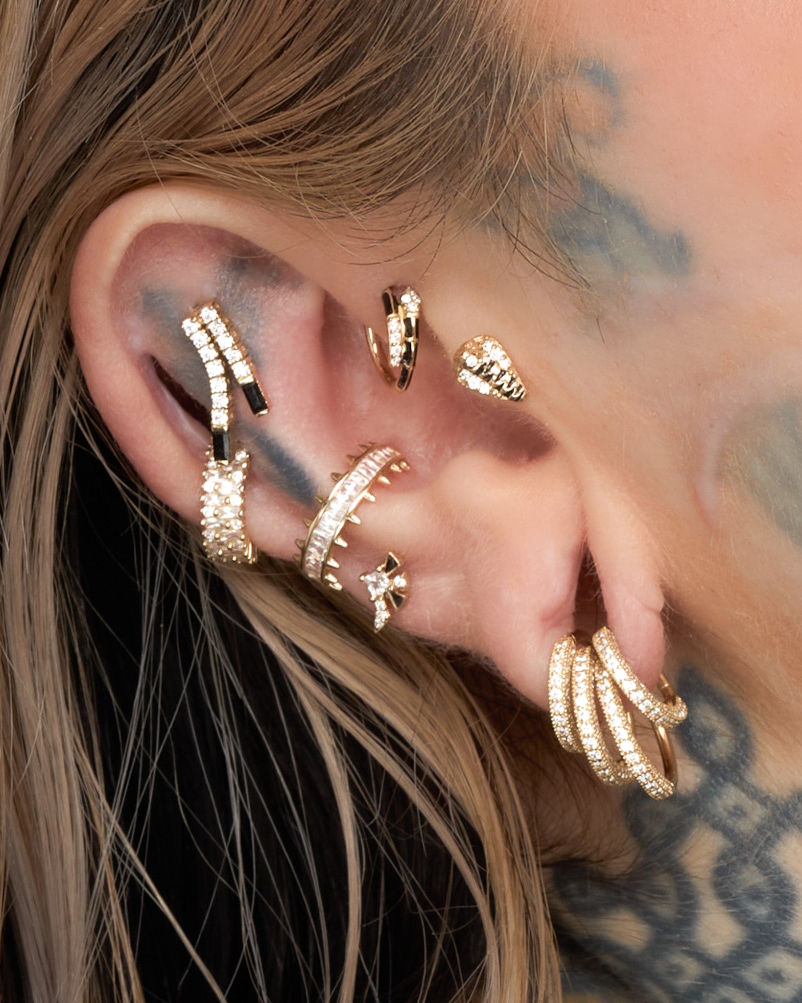 Akira Clicker with CZ Clickers Buddha Jewelry