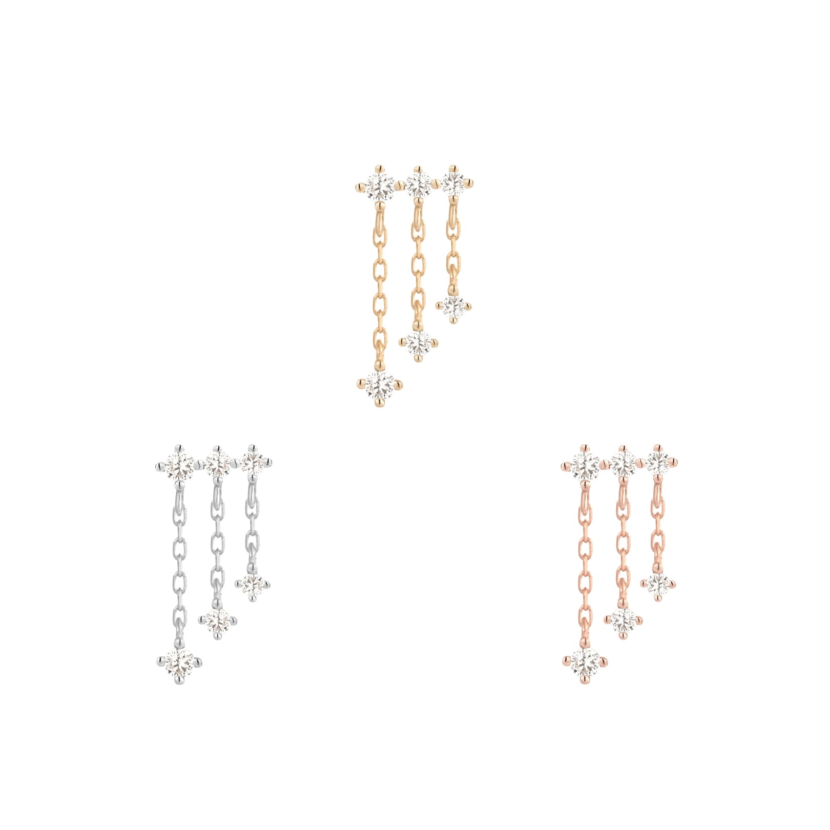 Cascade Threadless End with CZ Threadless Ends Buddha Jewelry