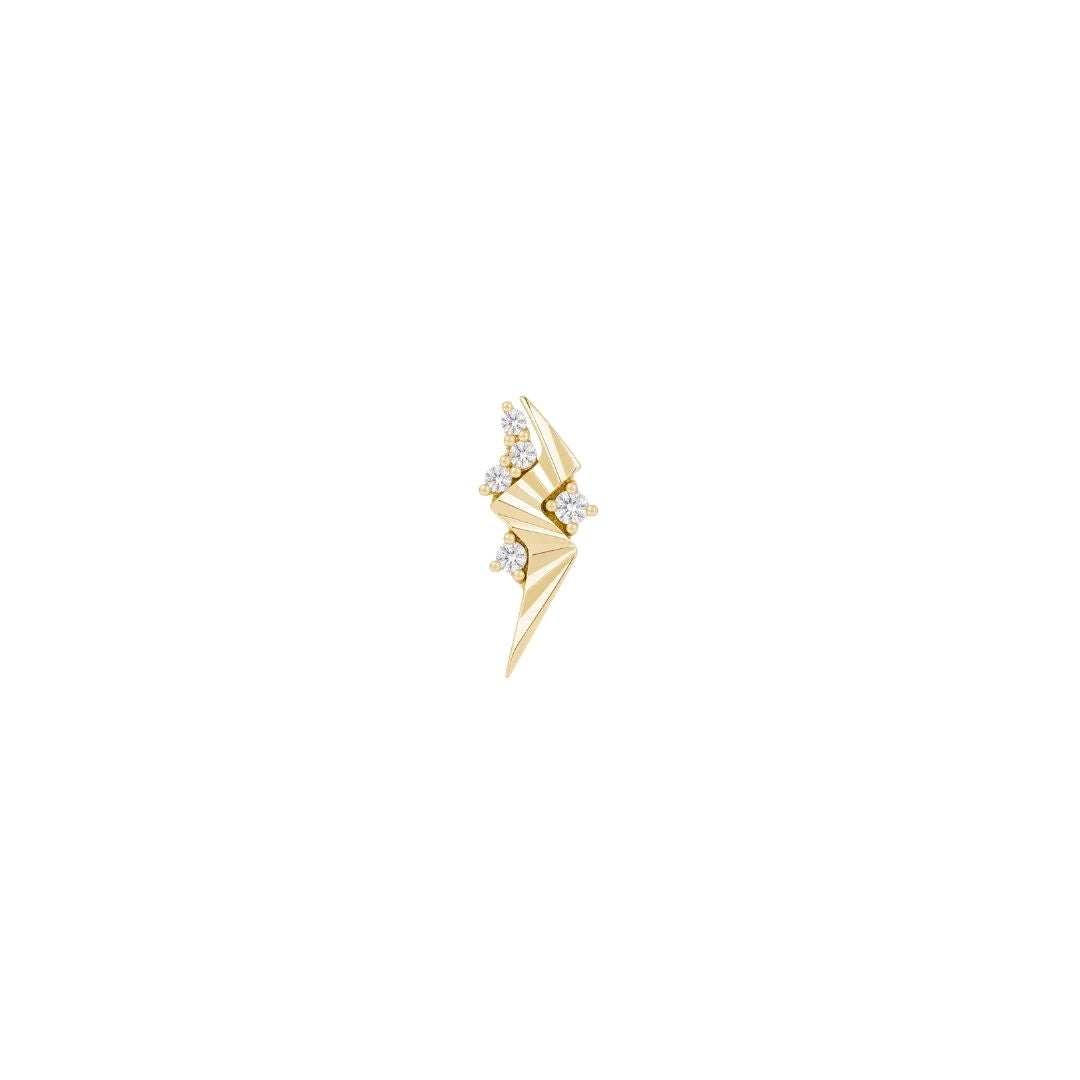 Change Maker Threadless End with CZ Threadless Ends Buddha Jewelry 14k Yellow Gold