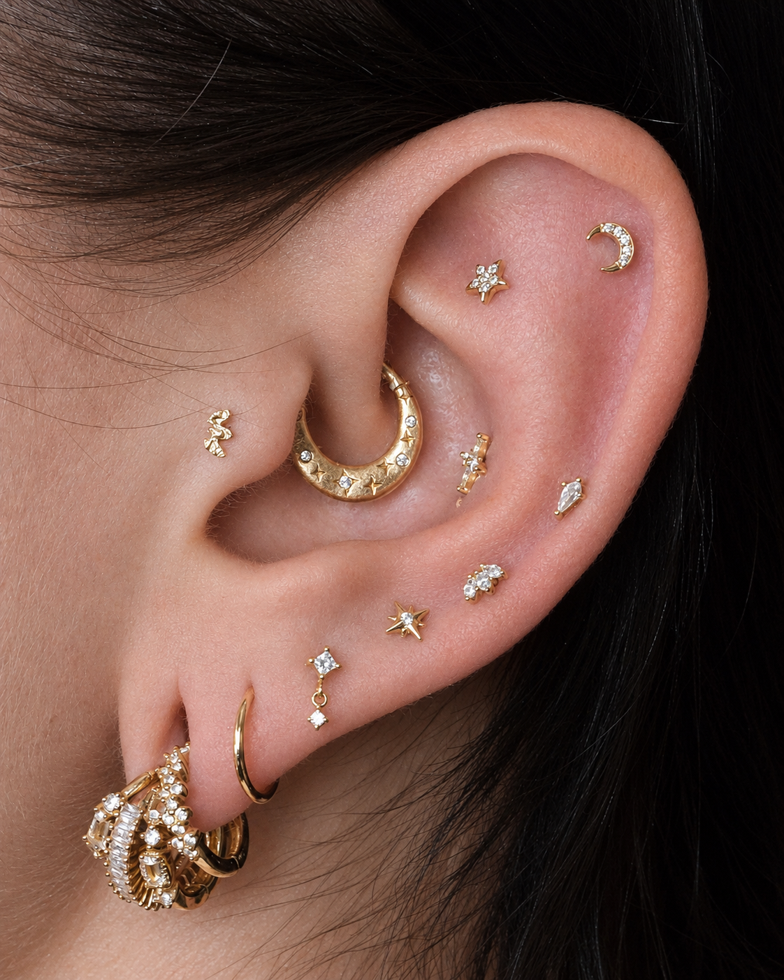 Moet Threadless End with CZ Threadless Ends Buddha Jewelry