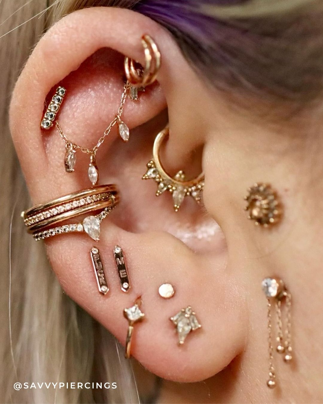 Rowe Threadless End with CZ Threadless Ends Buddha Jewelry