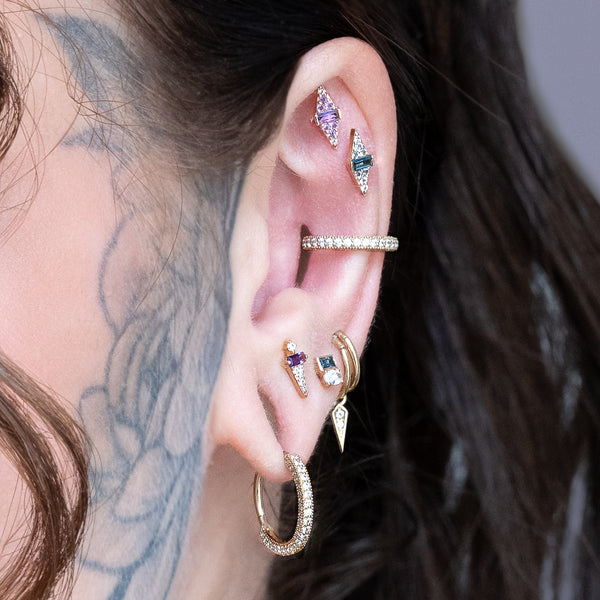 Wit Threadless End with London Blue Topaz Threadless Ends Buddha Jewelry