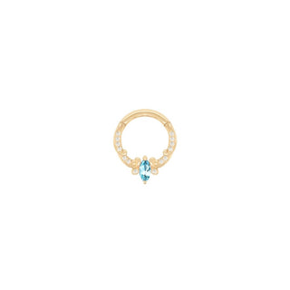 Coterie - London Blue Topaz - Clicker Clickers Buddha Jewelry Yellow Gold