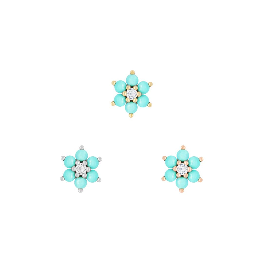 Cultivate Threadless End with Turquoise Threadless Ends Buddha Jewelry