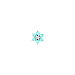 Cultivate - Turquoise - Threadless End Threadless Ends Buddha Jewelry White Gold