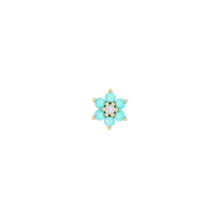 Cultivate - Turquoise - Threadless End Threadless Ends Buddha Jewelry Yellow Gold