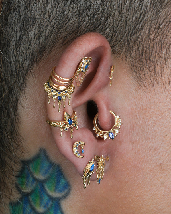 APP-Anoora Clicker with Blue Sapphire (Lab Grown) Clickers Buddha Jewelry