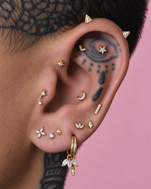TEMP-Rowe Mini Threadless End with CZ Threadless Ends Buddha Jewelry